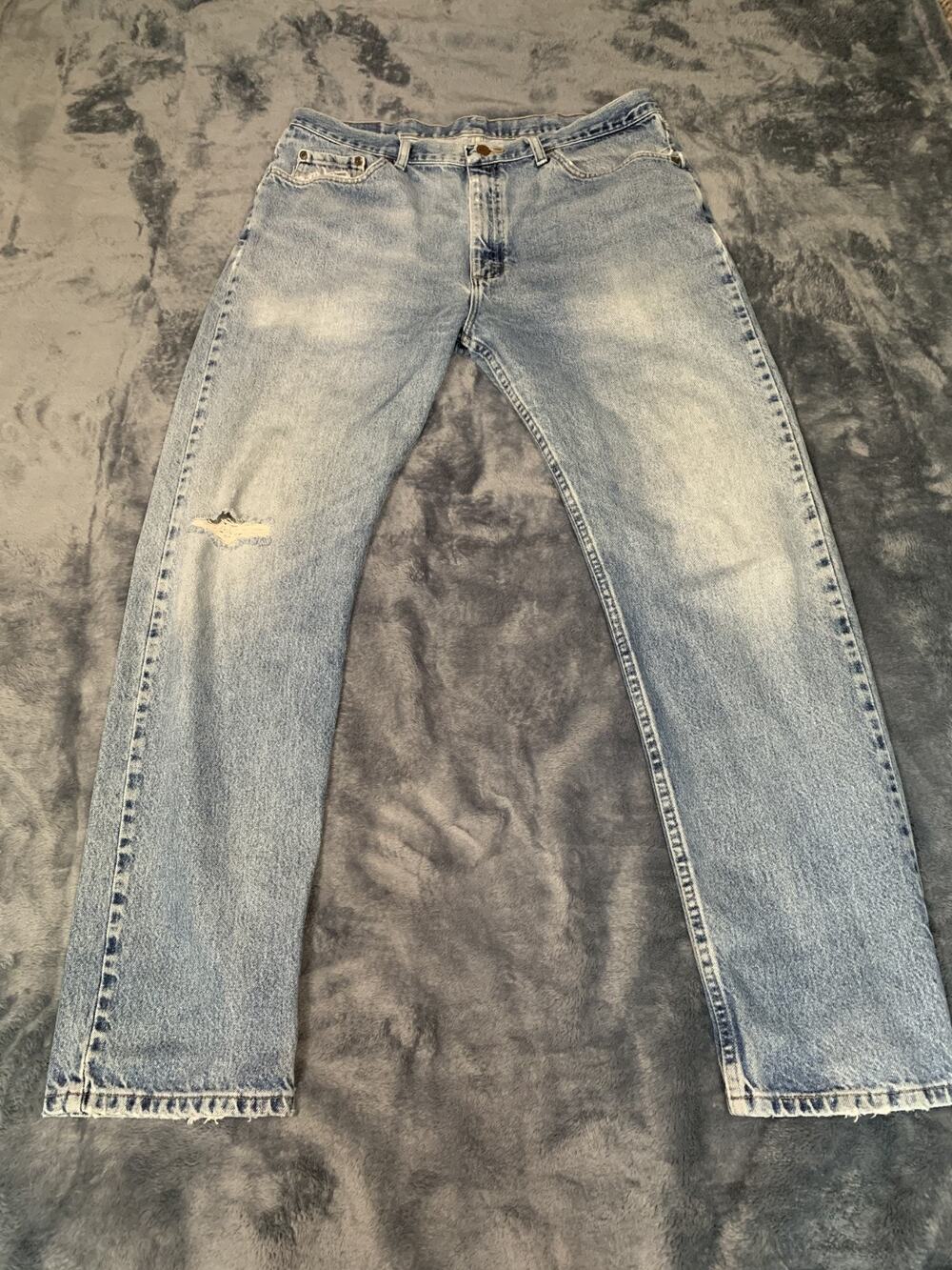 Wrangler Jeans Mens Size 38x34 Blue Regular Fit 96501MR Straight Leg Denim